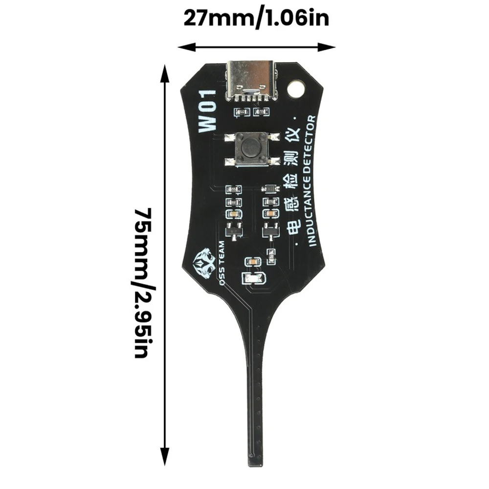 W01 Type-C Inductance Tester Motherboard Coil Tester For Mobile Phone Component Fault Detection And Diagnosis Repair Tool