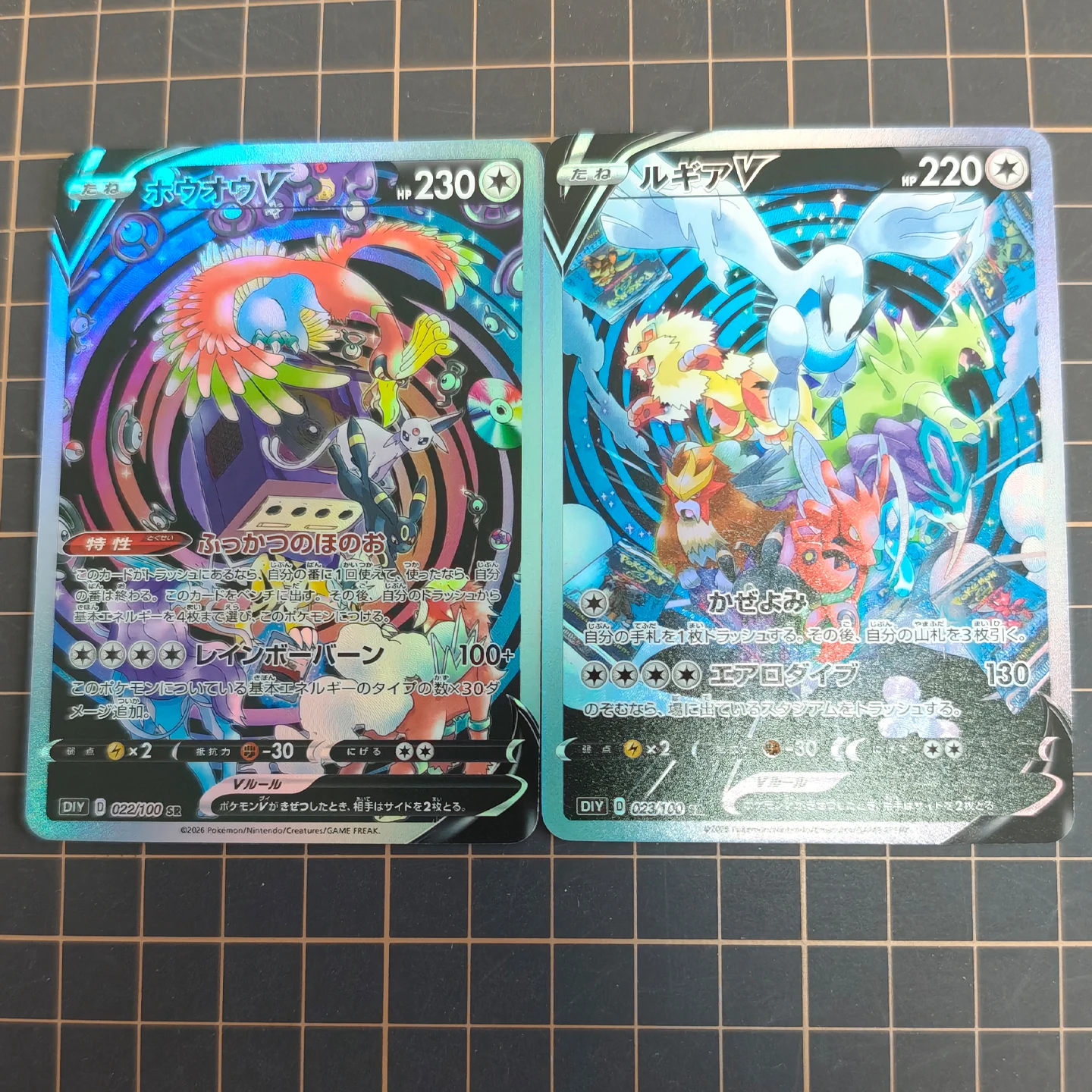 2개/세트 DIY 루기아 호오 굴절 플래시 카드 클래식 - Model Kit Lugia 리뷰 및 가격