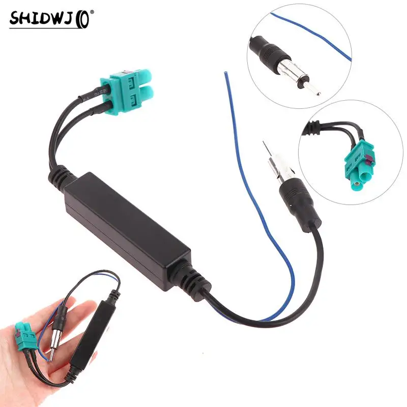 

1pcs High Quality For Signal Aerial FM Radio Antenna Car Accessories Male Dual Amplifier Adapter