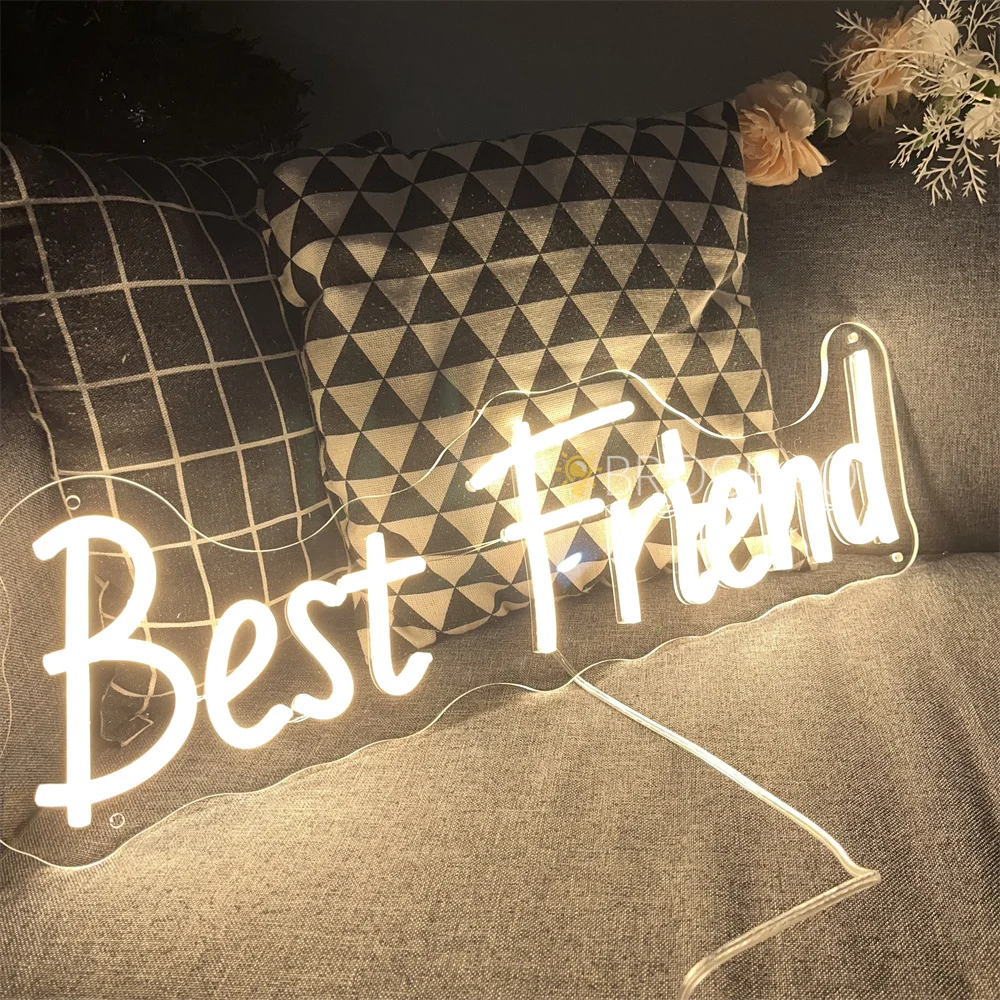 Best Friend LED Neon Sign Light Birthday Party Bar Decoration Neon Lignts Lamps Signs Home Wall Room Decor