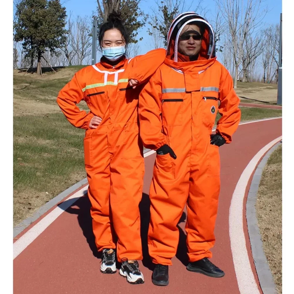 Beekeeping tools, whole body, one piece, new orange anti bee suit,Professional Anti Bee Protective Suit Beekeeper Gear