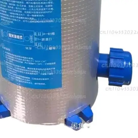 1P 0.5P Pure Titanium Tube Evaporator Anti-corrosion Fish Tank Seafood Pool Chiller Titanium Barrel Heat Exchanger
