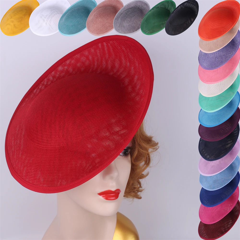 30CM Round Fascinator Base Women Hat Fascinator DIY Hair Accessories Make Wedding Millinery Cap Suplies Headpiece Accessories