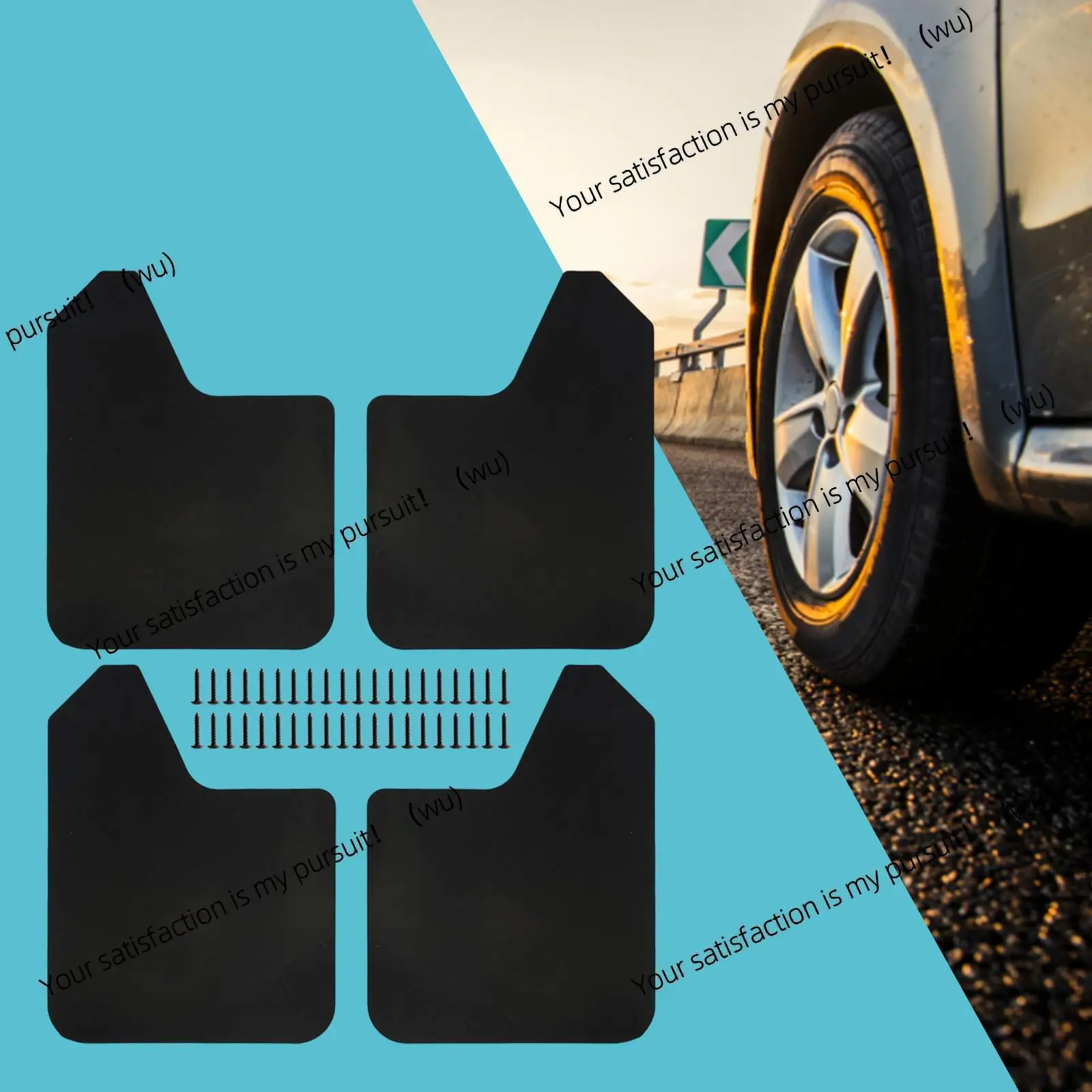 4 mud baffles, universal external parts, suitable for pickup SUV cars, truck mud baffles
