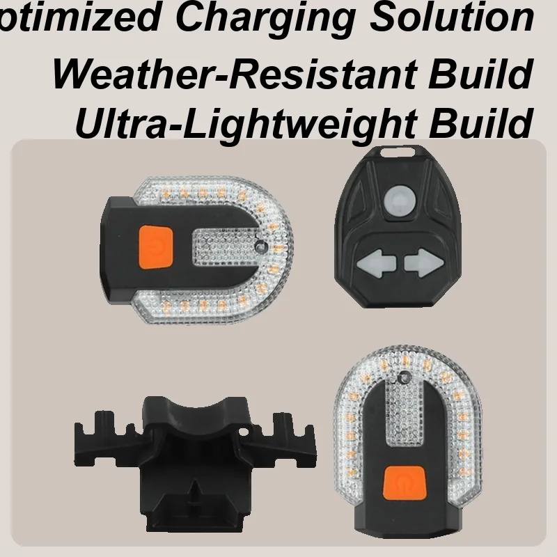 

Bike Turn Signal Scooter Turn Signal Lights With Horn Left And Right USB Charging Warning For Mountain Biking Trail Senior