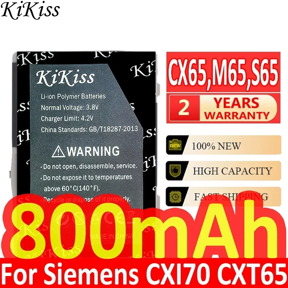 KiKiss Battery for SIEMENS 1168 2118 A52 A55 A57 CXI70 CXT65 CXT70 AL14H T382 C28 C42 C35i 3506 3508 3518 3568 A120 A140