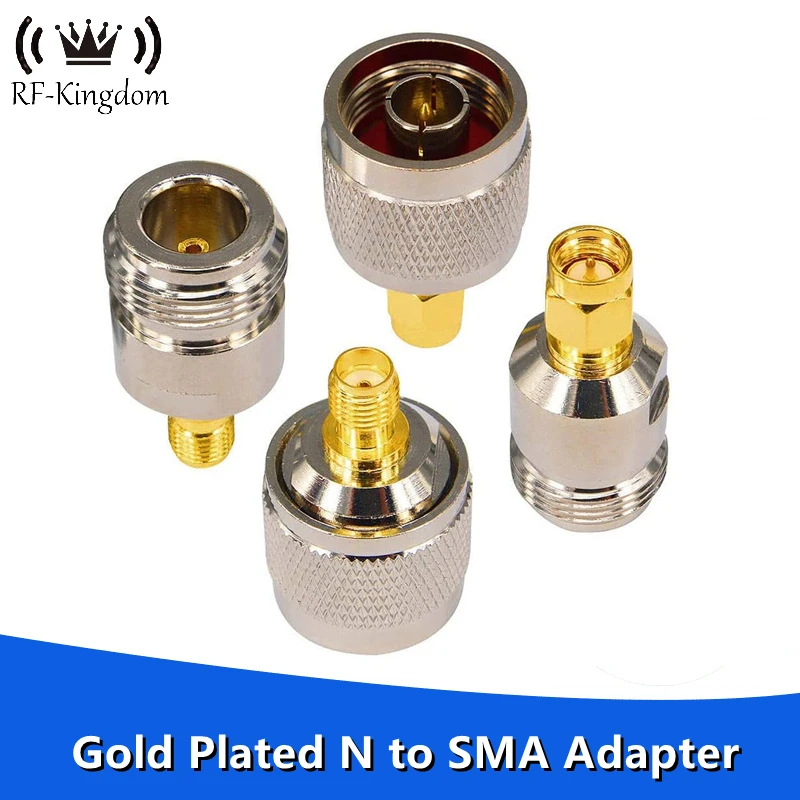 

2Pcs/Lot RF Adapter N to SMA N Plug Male Jack Nickel Plated To SMA Female Plug Gold Plating Jack RF Connector Straight