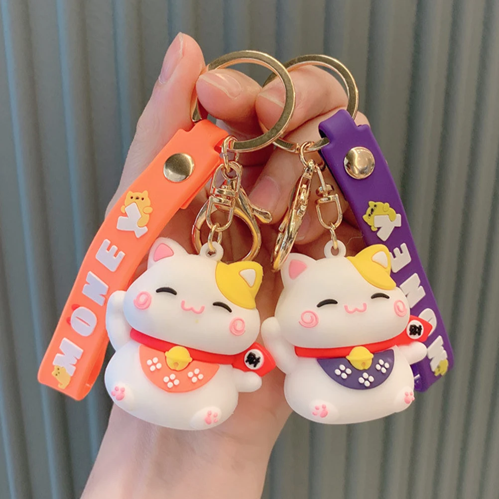 Keychain Fortune Keyring for Car Purse Backpack Gifts Japanese Style Cat Keychain Pendant Lightweight Portable