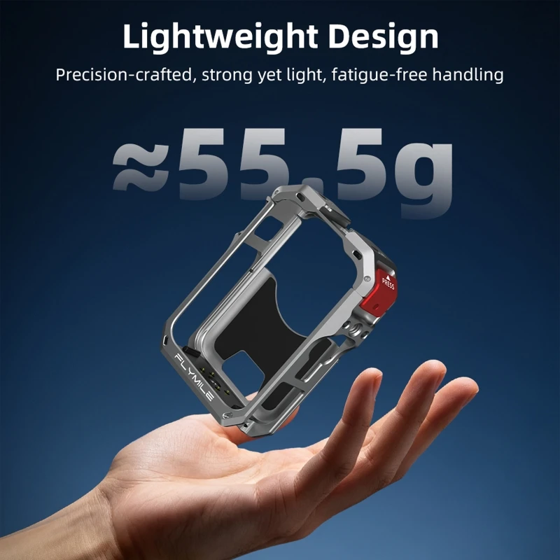 Open-Frame Camera Cage For 360 II Action Camera Frame with Aluminum Construction, Press-Release Control, and Accessory 896C