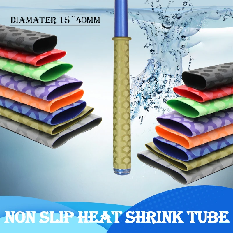 

Gold Non-Slip Heat Shrink Tube 1M/Pc 15/18/20/22/25/28/30/35/40/45mm Bicycle Handle Fishing Rod Wrap Waterproof Skid Protector