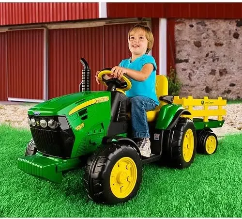 Ground Force Tractor with Trailer 12 Volt Ride