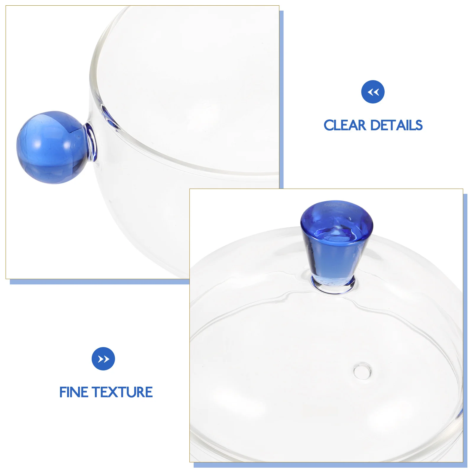 

Clear Glass Stew Bowl Double Handles Small Stewing Pot 350ml for Soup Edible Birds Nest Kitchen Supplies Transparent Cooking Pot