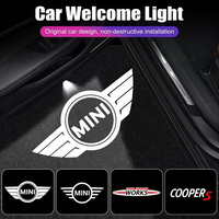 2Pcs MINI Emblem Car Door Welcome Light For Mini Cooper JCW Works Cabrio Aceman F54 F55 F56 F57 F60 R50 R52 R53 R55 Countryman