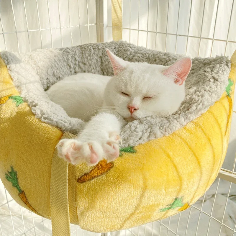 Pet Cat Hammock Hanging Cat Bed Bearing 8Kg Comfortable Cat Sunny Window Seat Mount Kitten Climbing Frame Pet Accessories