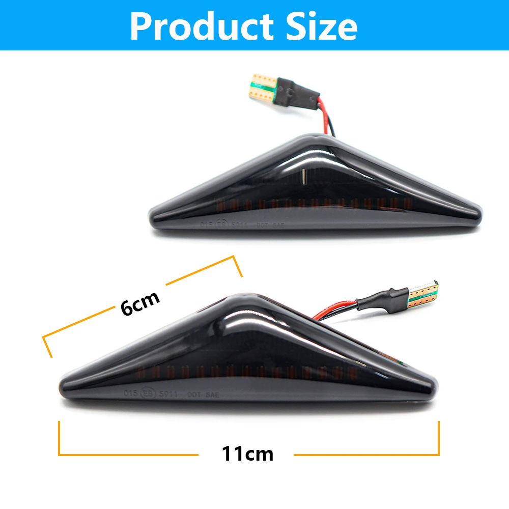 Dynamic Turn Signal LED Side Marker Mirror Light Flashing Indicator For Ford MONDEO 2000-2007 MK3 FOCUS MK1 1998-2004