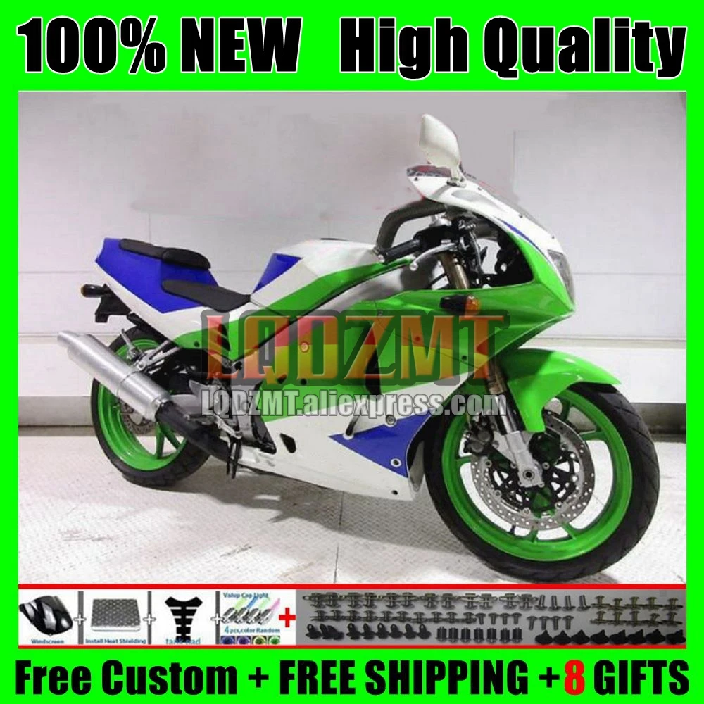 Factory Green Fairing For KAWASAKI NINJA ZXR-250 ZX-R250 ZX 2R 82No.0 ZXR 250 ZX-2R ZXR250 1991 1992 1993 1994 ZX2R 95 96 97 98