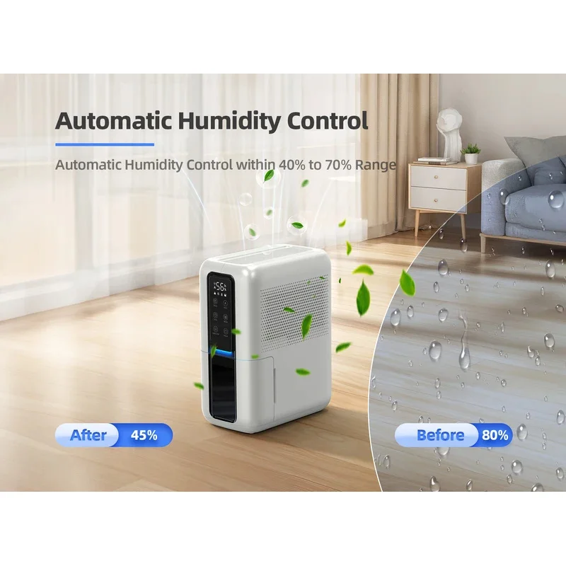 Korea 12V Silent-Enabled 360° Rotating Dehumidifier – Crawl Space & Wall Mount