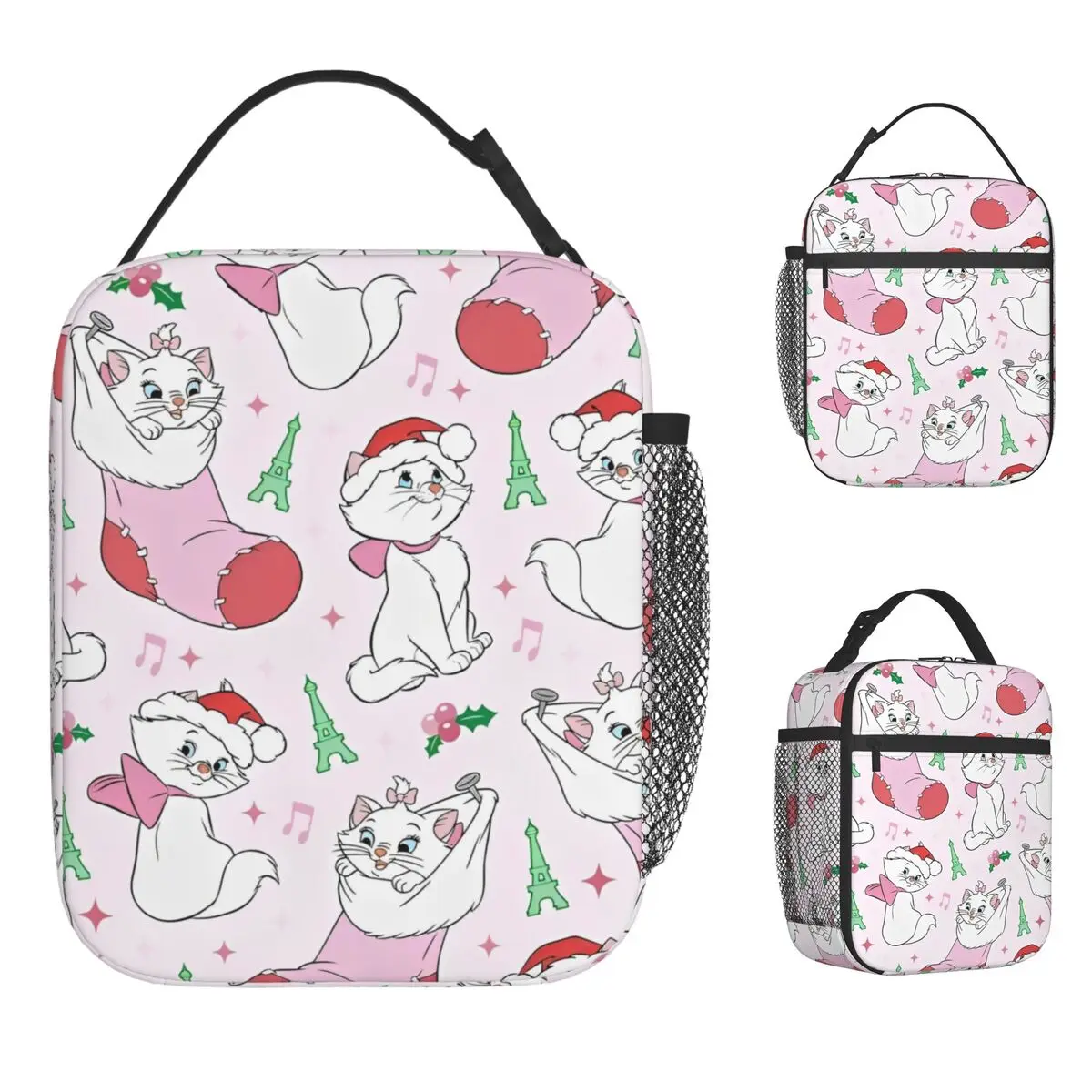 

Изолированные сумки для обеда Marie Cat Aristocats Термосумка Контейнер для еды, милая рождественская портативная сумка-тоут для обеда для девочек и мальчиков, колледжа