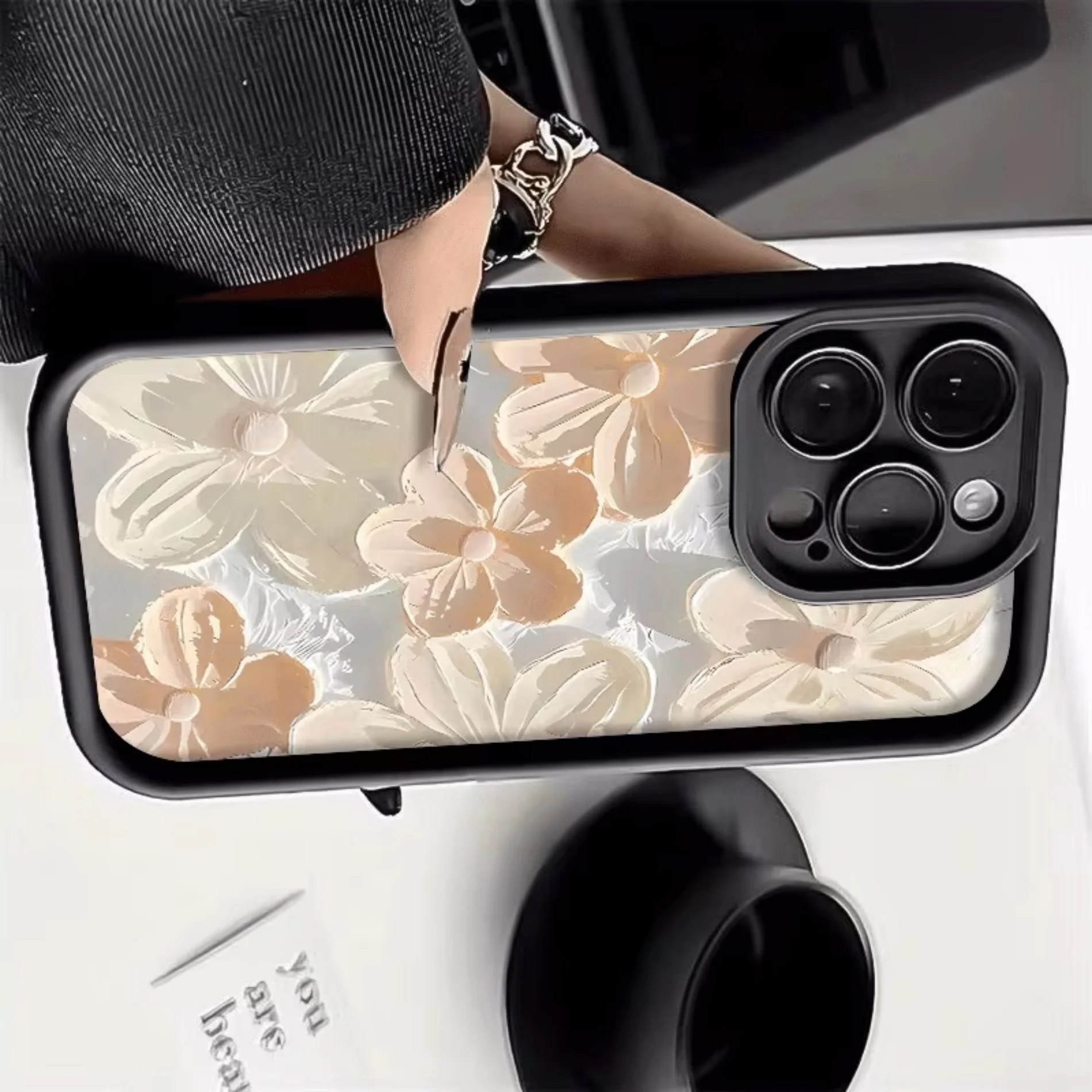 For iPhone 11 12 13 14 15 16 17 18 Pro XS Max 8 7 6 Plus Air Mini Vintage Floral Painting Phone Case Silicone Matte Back Cover view 6