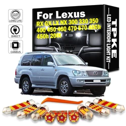 TPKE Vehicle LED Interior Map Dome Light Kit For Lexus RX GX LX NX 300 330 350 400 450 460 470 570 400h 450h 200t Car Led Lamps