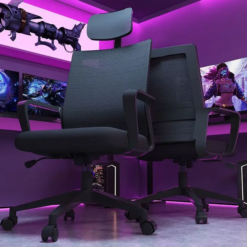 Gaming Chair Office Computer Desk Chair Ergonomic Adjustable Height Swivel Tilt Recliner Lumbar Support Headrest PU Leather