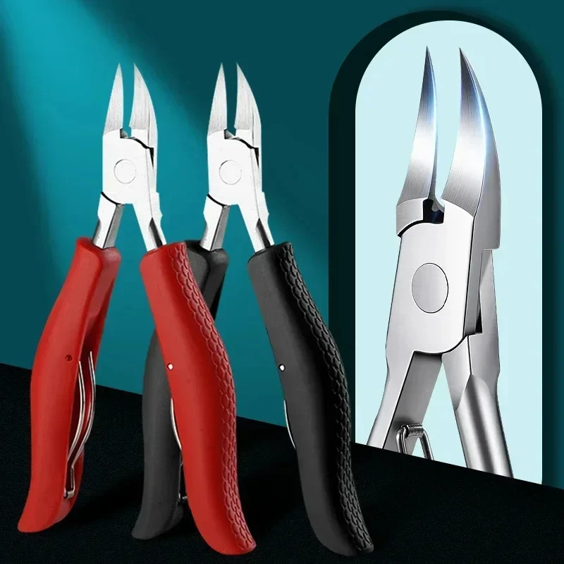 Stainless Steel Heavy-Duty Nail Clippers with Cuticle Nipper – Manicure Tool Set for Nail Trimming