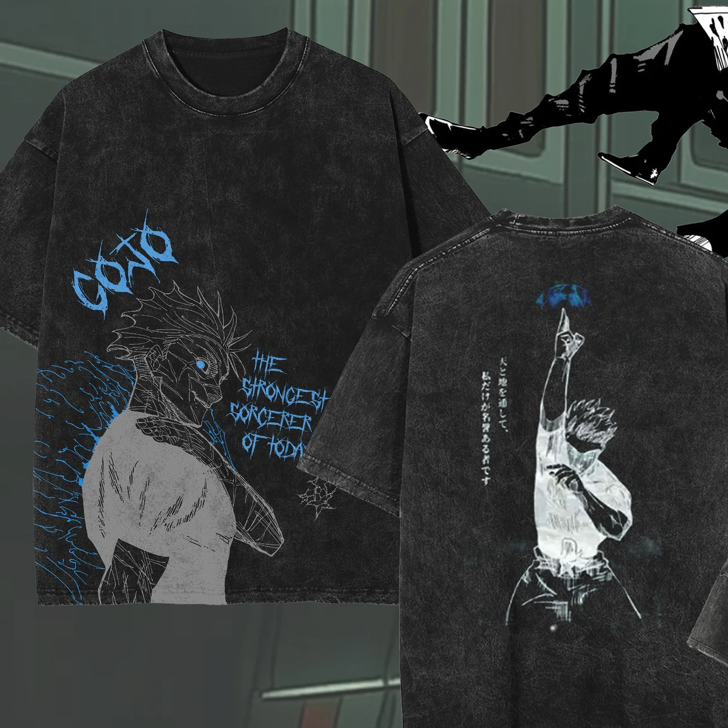 

Gojo Satoru Jujutsu Kaisen T Shirt Men Women Tshirt Washed Cotton T-shirt Clothing Summer Short Sleeve Oversized Tees Streetwear