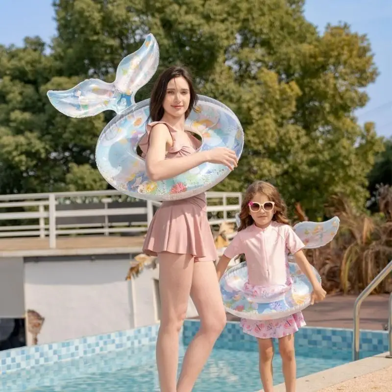 31BE Children Swimming Lap Pool Floating Rings Beach Party Water Toy Air Mattress Suitable for Various Ages