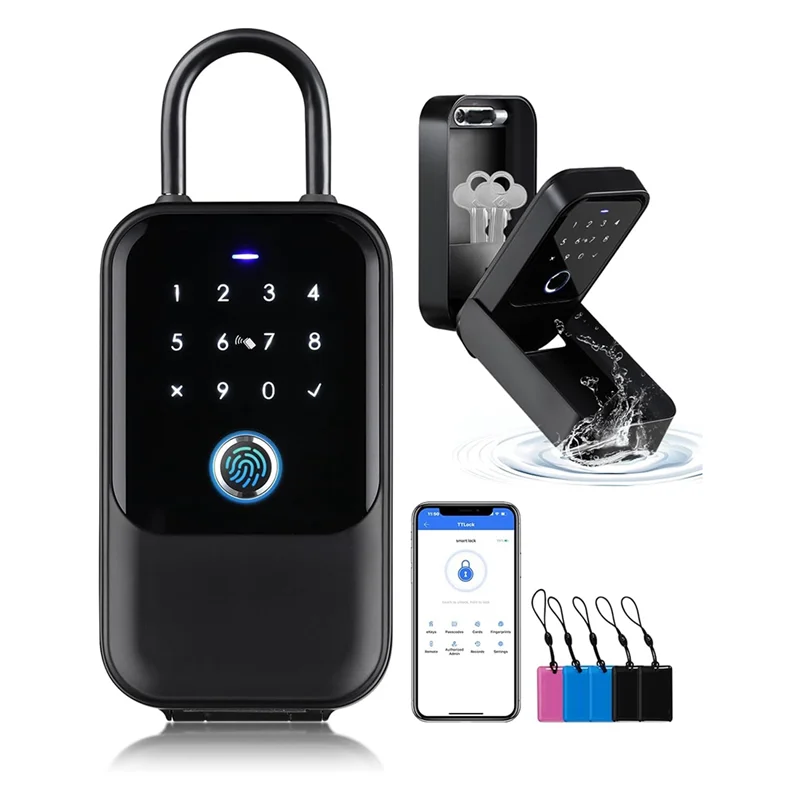 A33Z-Smartlock Box، Key Lock Box Wireless Smart Key Lock Box تطبيق اقفال الصناديق الإلكترونية، وكيل العقارات والمكتب والمستودع المنزلي