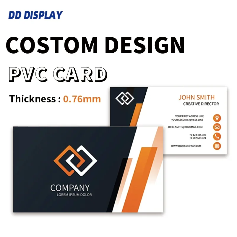 

DD 200pcs Free Design PVC Business Card Custom Pvc Cards with Logo Printing Commission Postcards DIY 86mm*54mm Carte 0.76mm