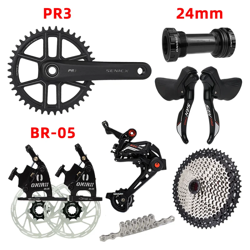 【未使用】 SENSAH SRX PRO 1x11 グループセット SENSAH carbon fibre SRX PRO 1X11 Speed R/L Shifter Rear