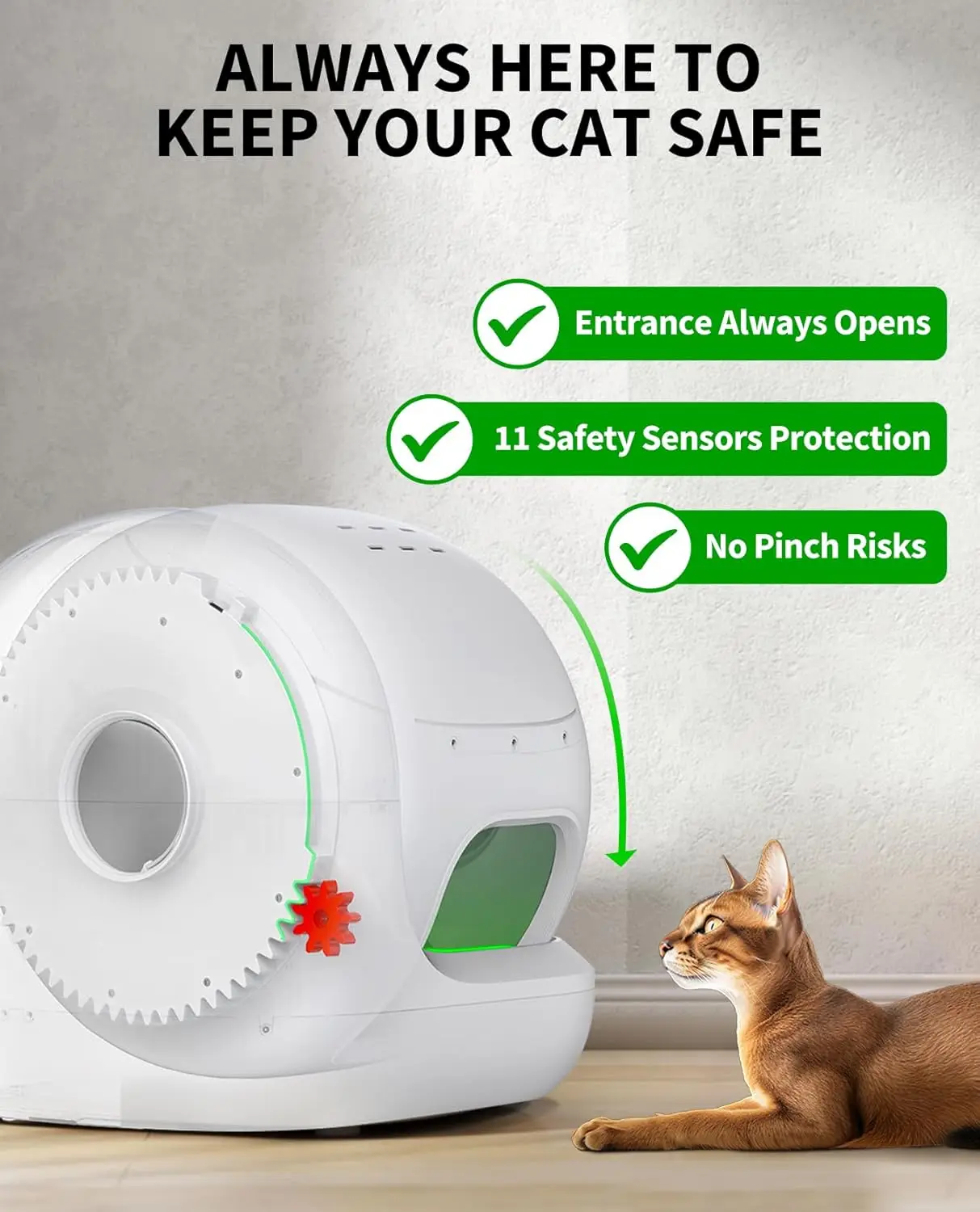 PuraMax 2 Automatic Self-Cleaning Cat Litter Box, App Control Automatic Litter Box with Safety Sensors, Odor Free &, Customized image 3