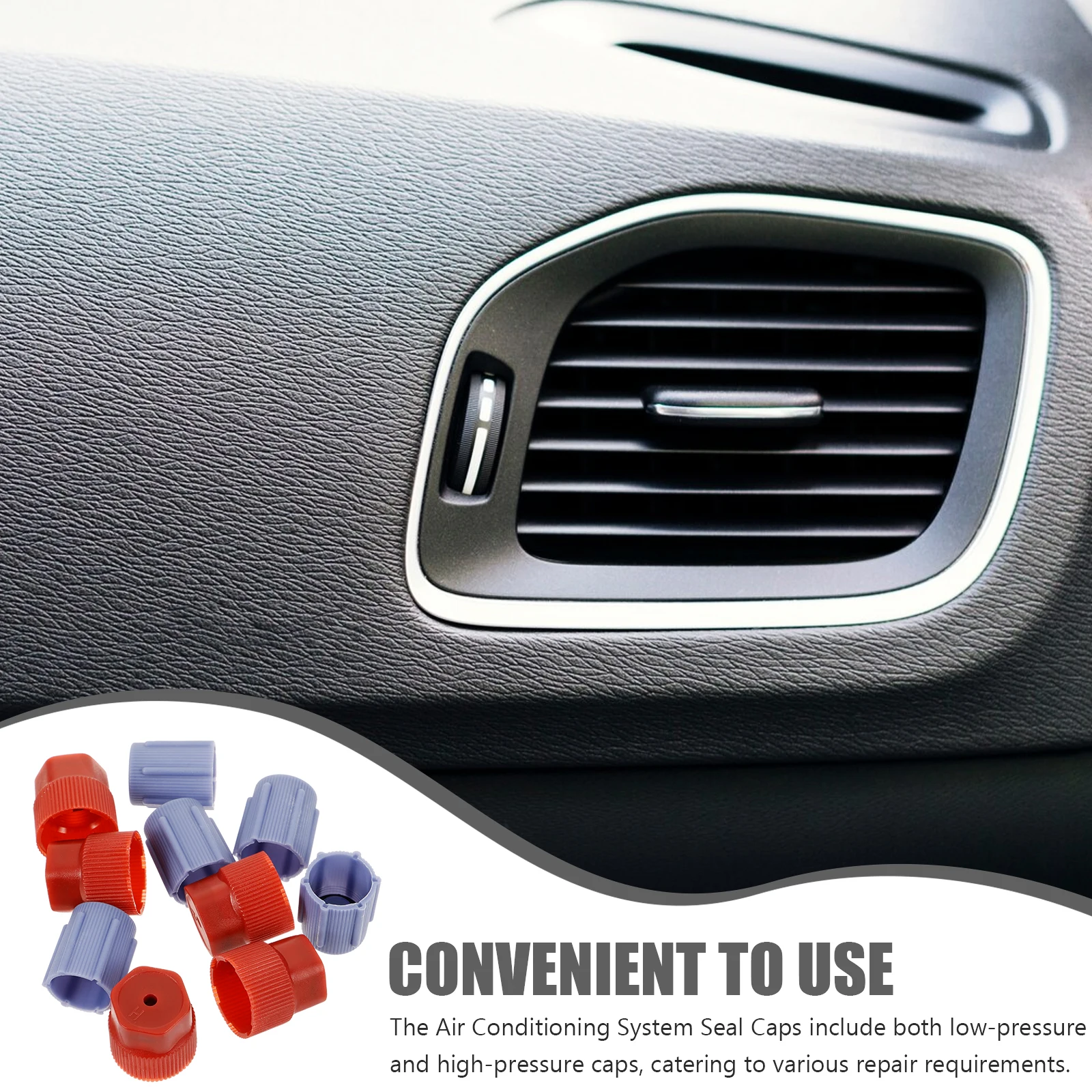 

Air Conditioning Repair Parts Ac Charging Port Caps Replacement Low Pressure Valve for Conditioner Refrigerant