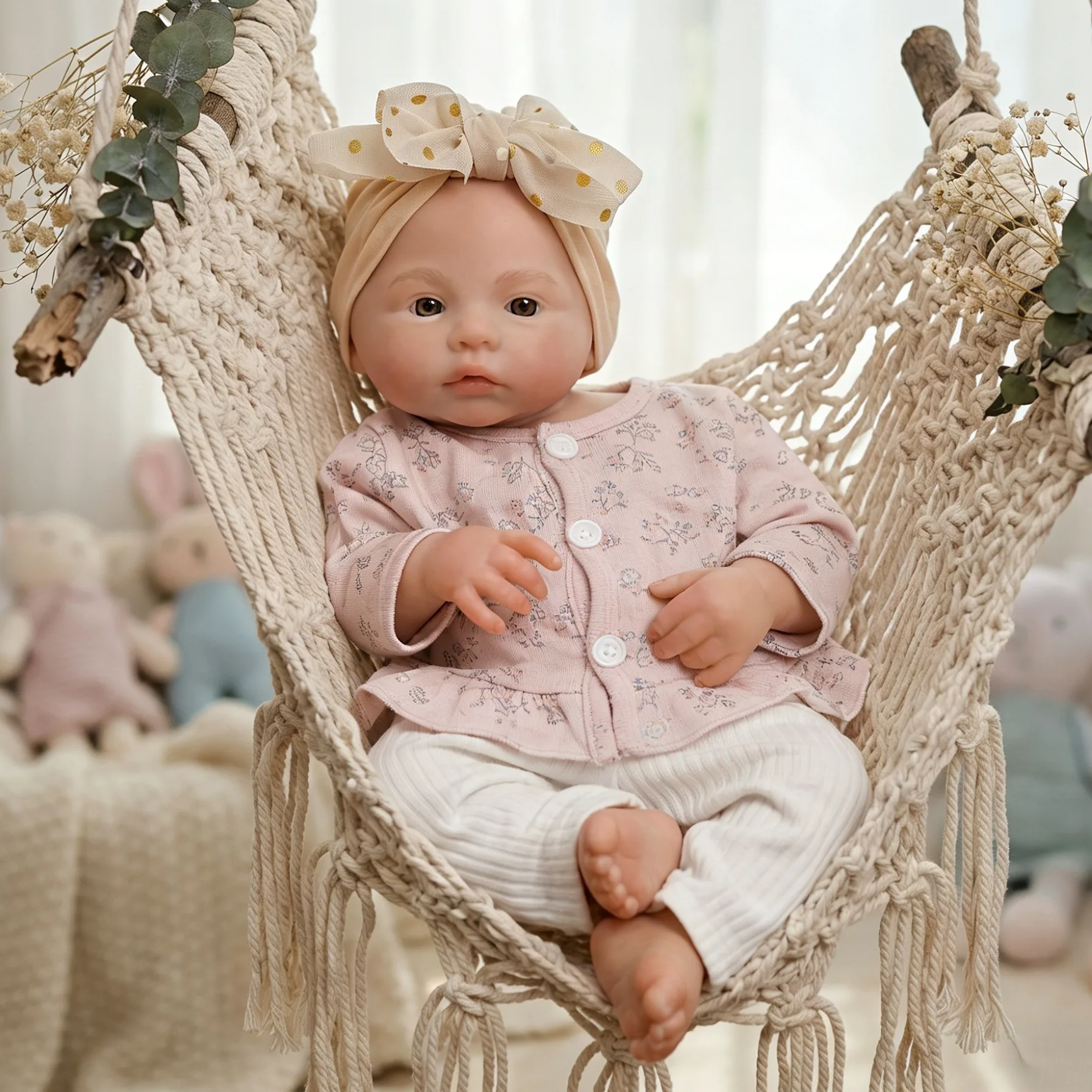 

Кукла-младенец Aizwa1 18 дюймов, силиконовая, ручной работы, реалистичная, с 3D-расписной кожей, новорожденная девочка