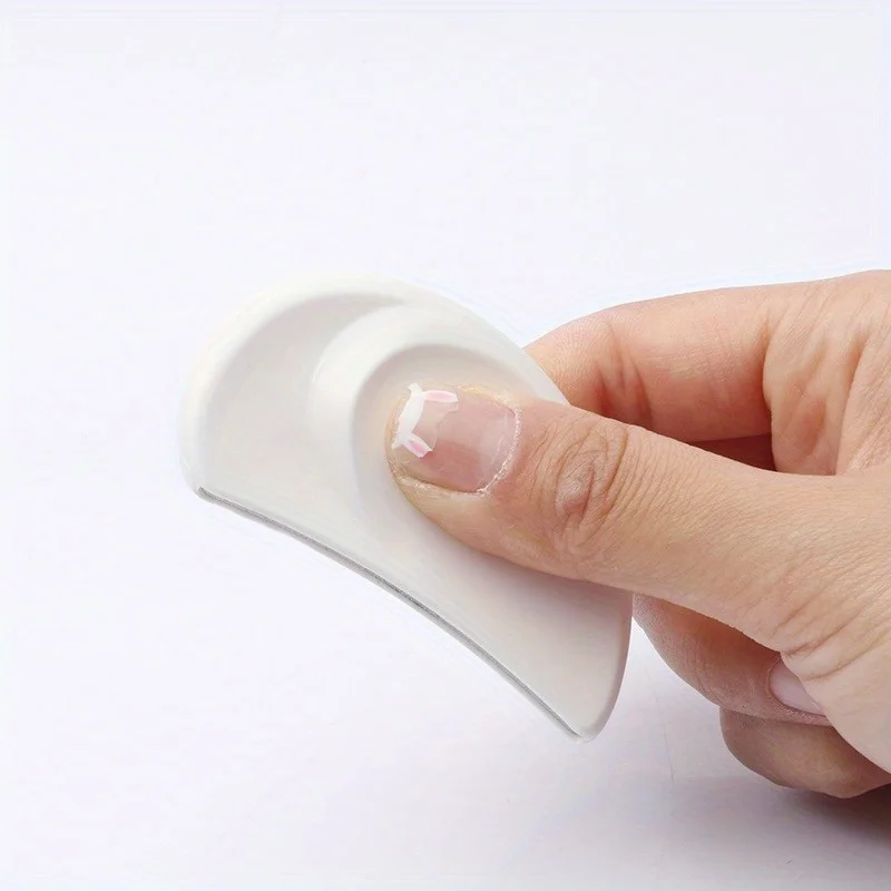 قطعتان من مبرد الأظافر المنحني بنصف القمر - أداة فنية للأظافر من الدرجة الاحترافية للتقليم والباديكير - أغطية وتنعيم الأظافر