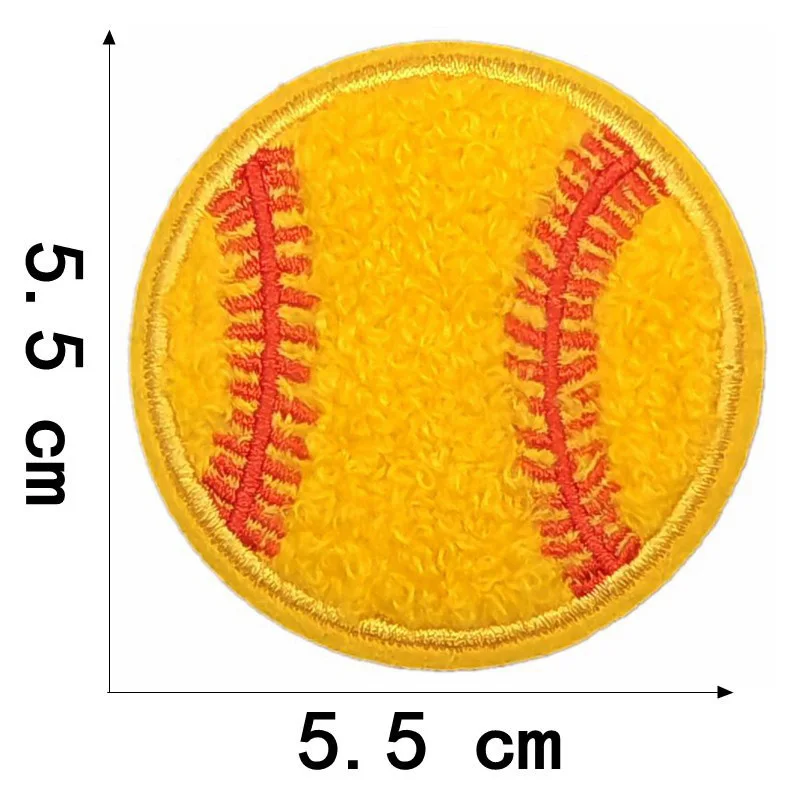 10 pcs Sport Patches Soccer  Iron On Chenille Embroidered Patch Basketball Football Patch for jackets