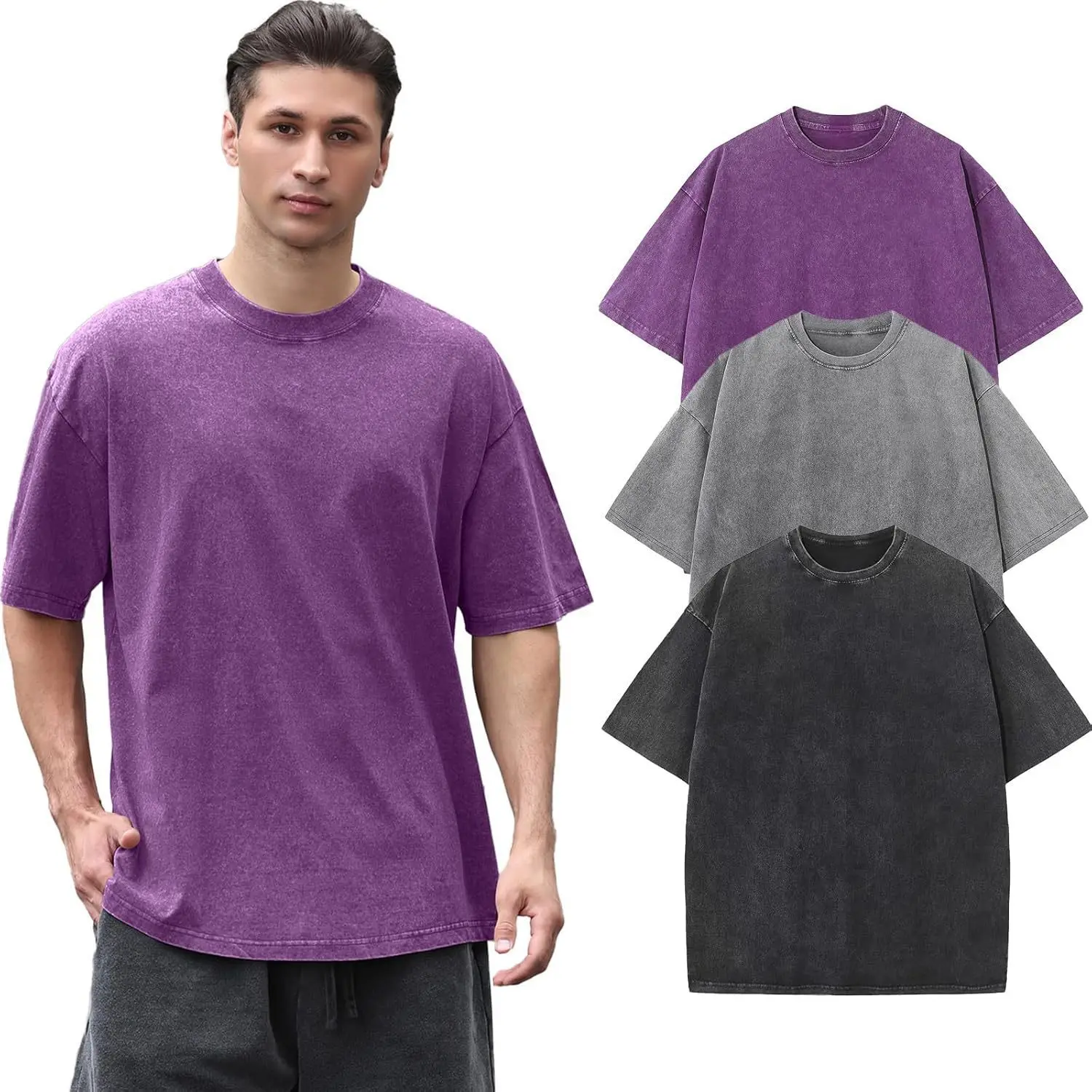 

Streetwear Washed Vintage T-Shirt - Oversize Hip Hop GraphicPrint & Embroidery Custom Tee