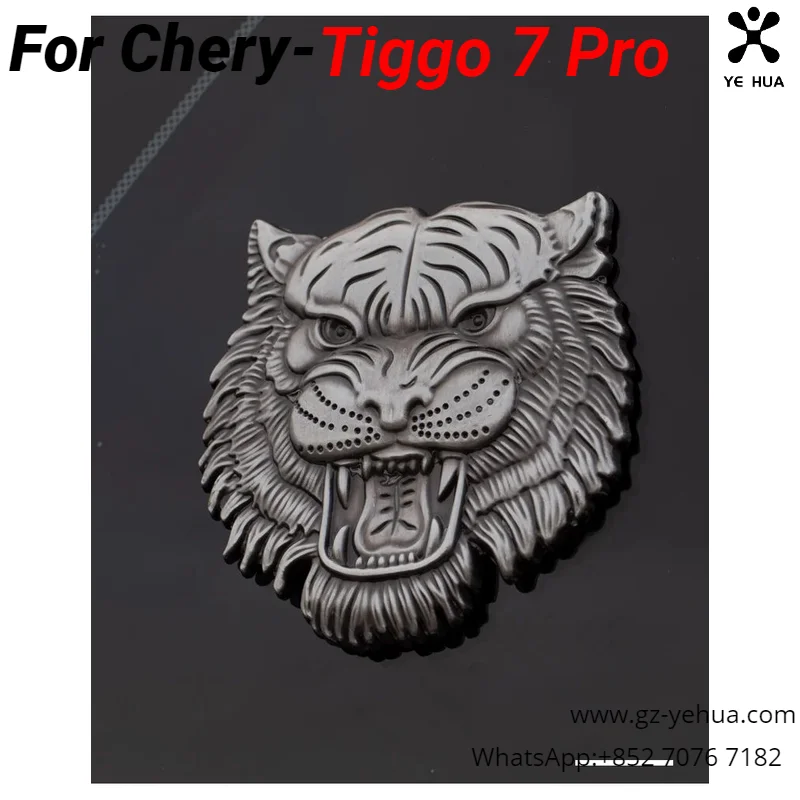 For Chery Tiggo 7 pro 8 Pro Grill High-grade metal tiger head decoration Car Emblem Badges Decal Racing Metal Sticker Styling