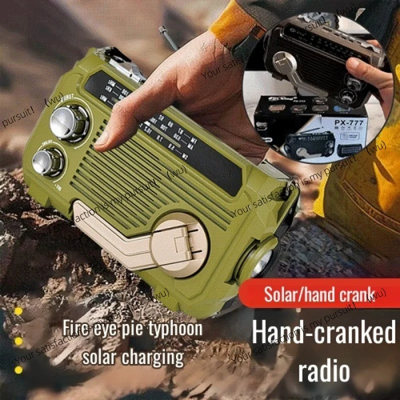 ZOCI-Hand Crank Radio Emergency Weather Radio Portable   Usb/ Hand Crank Charging, Bluetooth Loud Volume