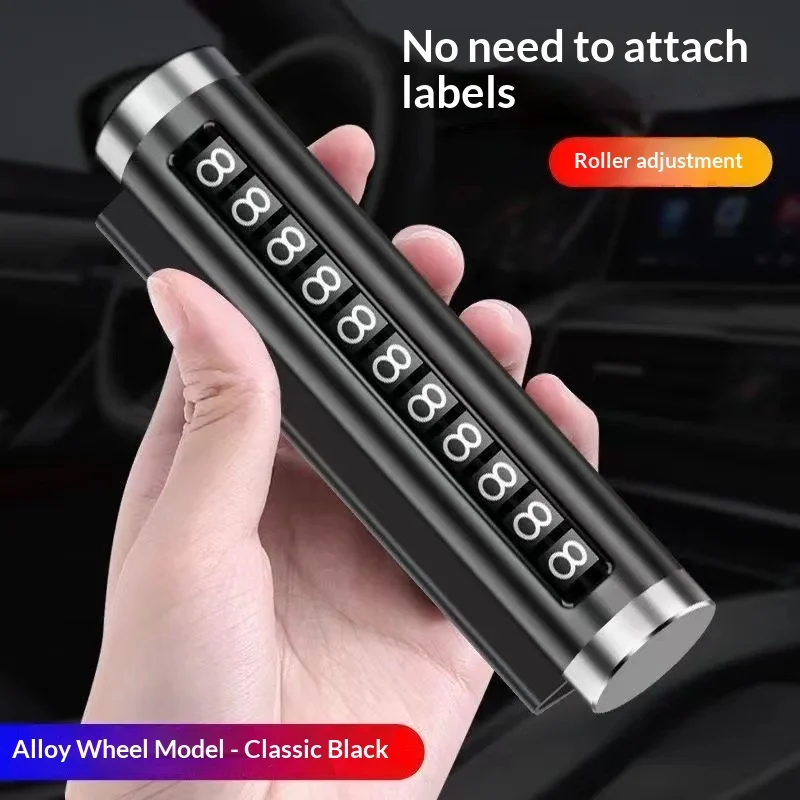 Universal Temporary Parking Phone Number Plate for Automobiles Moving License Plate Metal High-temperature Resistant  Decoration