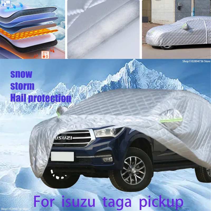 

For isuzu taga pickup Outdoor Cotton Thickened Awning For Car Anti Hail Protection Snow Covers Sunshade Waterproof Dustproof