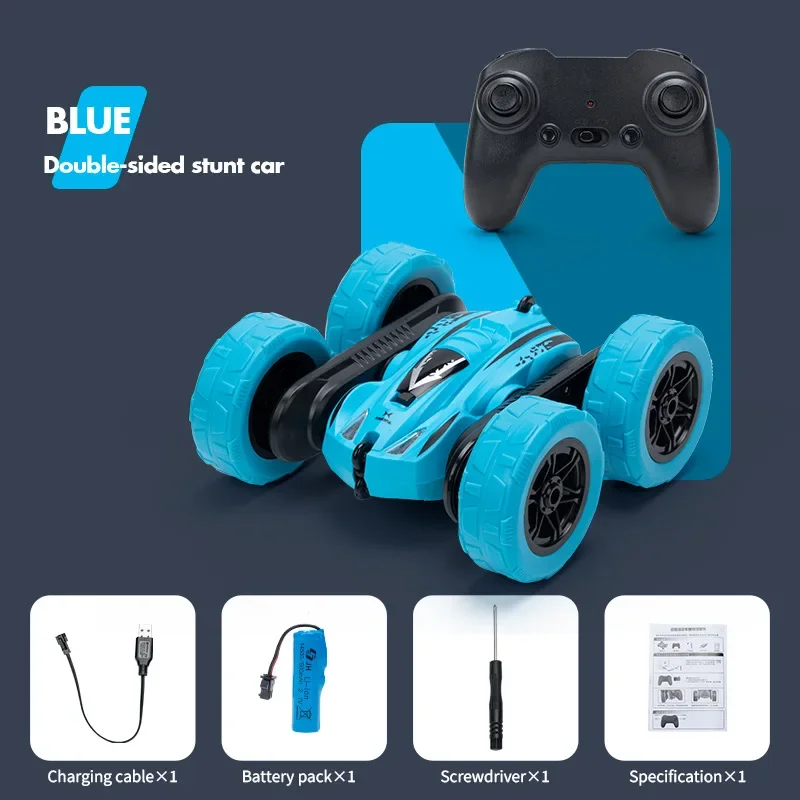 Sinovan Mini RC auto's stuntautospeelgoed, 2,4 GHz afstandsbediening auto dubbelzijdig omdraaien 360 °   Roterende voertuigen, speelgoedcadeaus voor kinderen