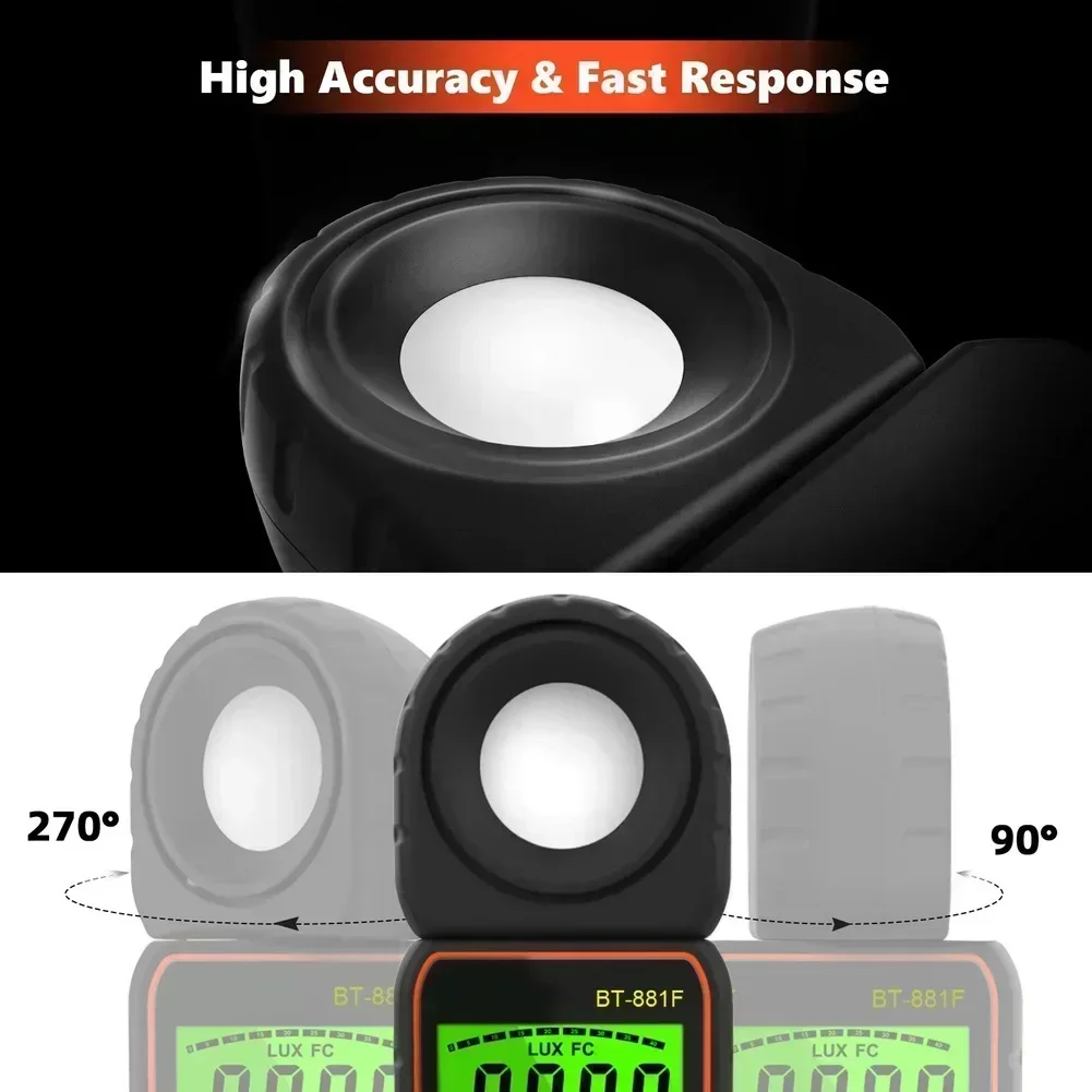 

Цифровой измеритель освещенности с автоматическим удержанием и быстрым стабильным откликом. Высокоточный тестер освещенности для тестирования интенсивности света.