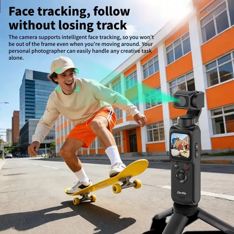 Pocket Panoramic 4K Handheld Camera Sports Camera with WIFI, Mobile Live Streaming, Outdoor Travel Video Recorder image 5