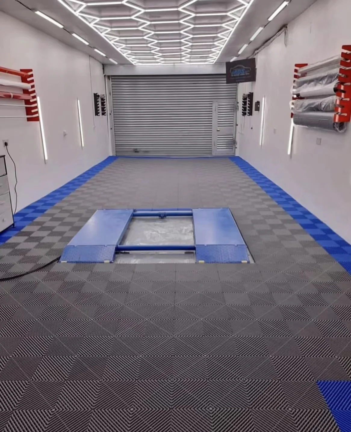 Modular Interlocking Garage Floor Tiles, Plastic Flooring, Car Wash and Shop, Factory Wholesale