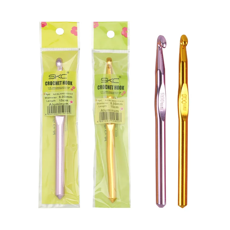 2.0 مللي متر إلى 10 مللي متر الألومنيوم الكروشيه السنانير إبر الحياكة الكروشيه السنانير التهاب المفاصل الأيدي متعدد الألوان الكروشيه الإبر ل الغزل Craf