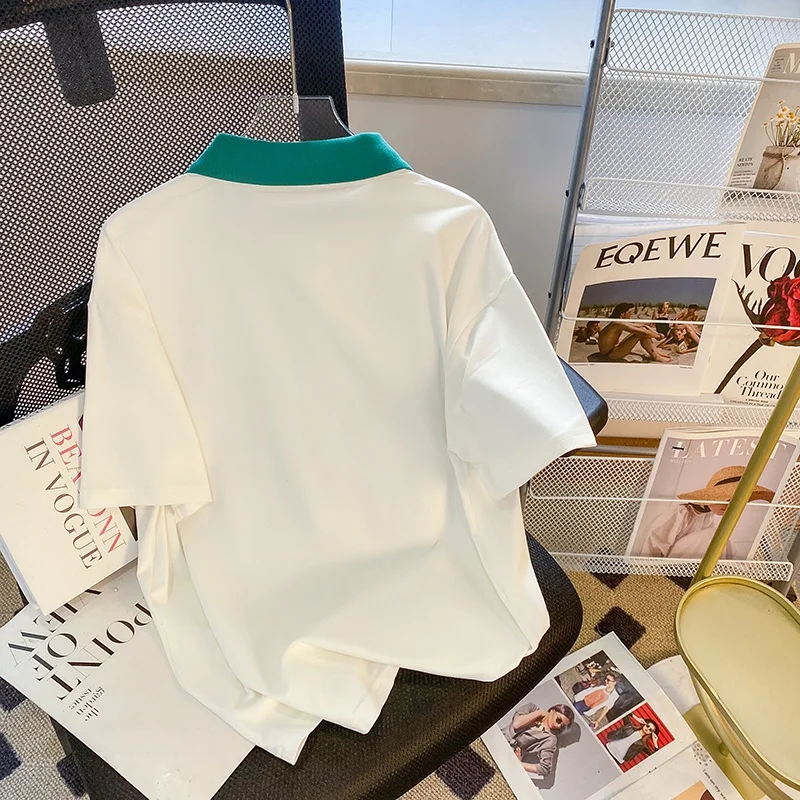 

plus Size Women's Cotton ort Sve T-irt Loose Fit Summer New Sle Korean Sle Cartoon Letter Print Commute Sle ...