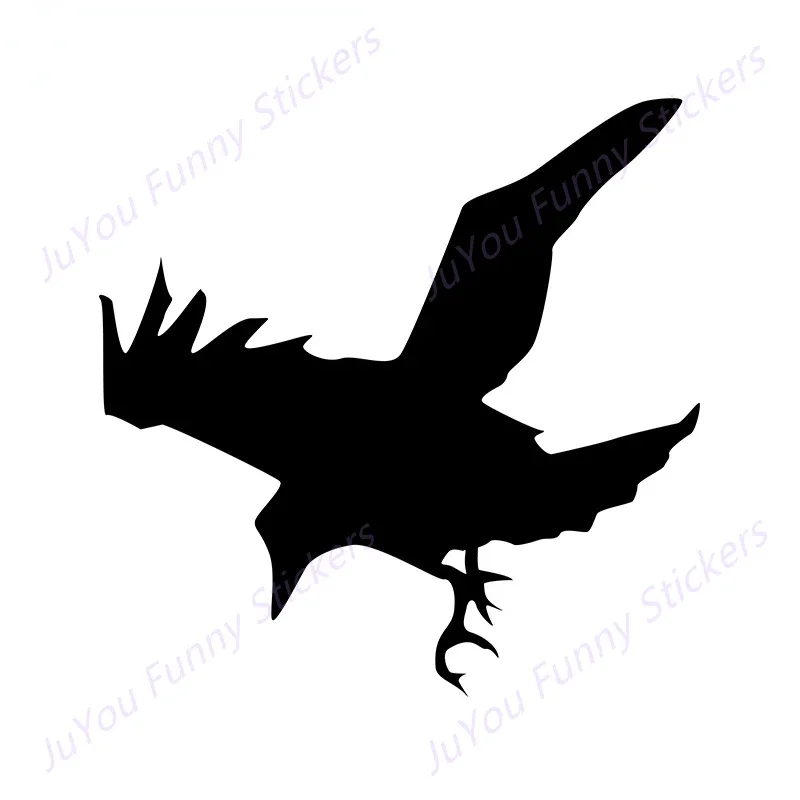 FUYOOHI Funny Stickers Exterior Accessories Raven Mark Silhouette Car Stickers Die Cut Simple Decals Vinyl Graphics Helmet Decor