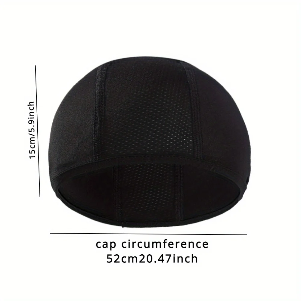 1PC Motorcycle Cycling Cap Quick Dry Breathable Moisture Wicking Under Helmet Beanie Inner Lined Dome Sport Cap Cycling Hat