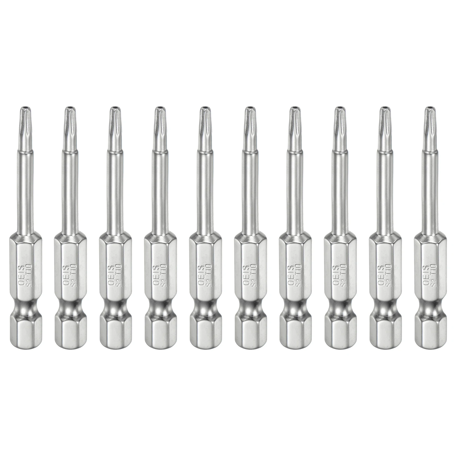 10pcs T6-T40 Security Torx Screwdriver Bit 1/4